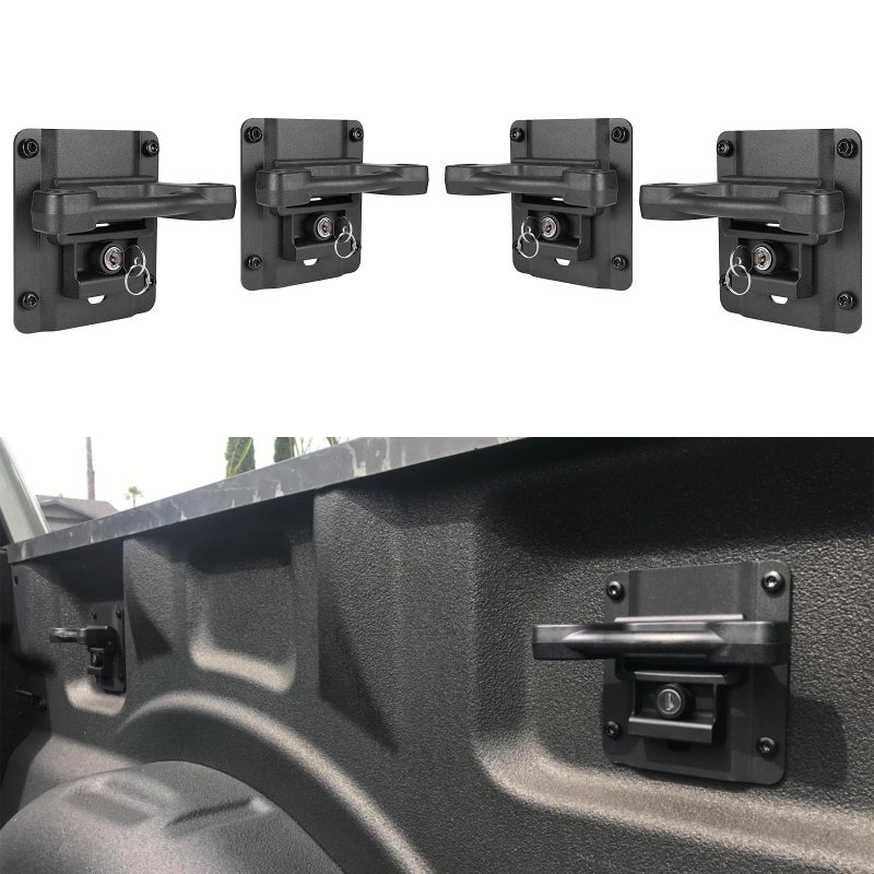 Morkot 4Pcs Truck Bed Tie Down Anchors Boxlink Cleats & Plates Compatible with Ford F150 F250 F350 & Raptor 2015-2024 2025 - Image 1